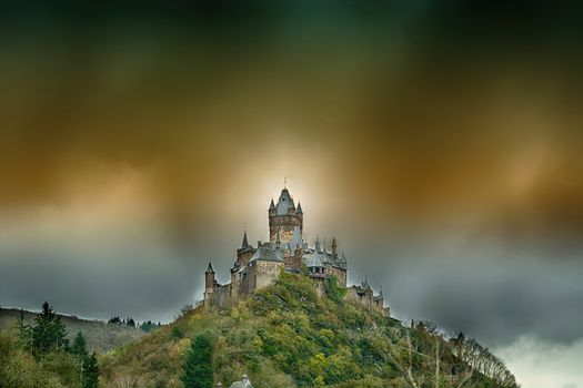 Empire castle of Cochem on the Mosel in Germany.