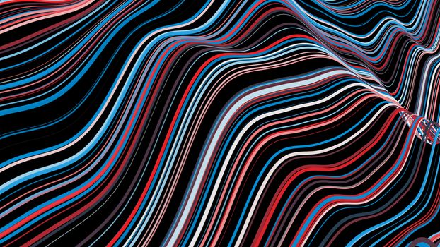 abstract 3d rendering background with colorful wavy lines. 8K Ultra HD Resolution