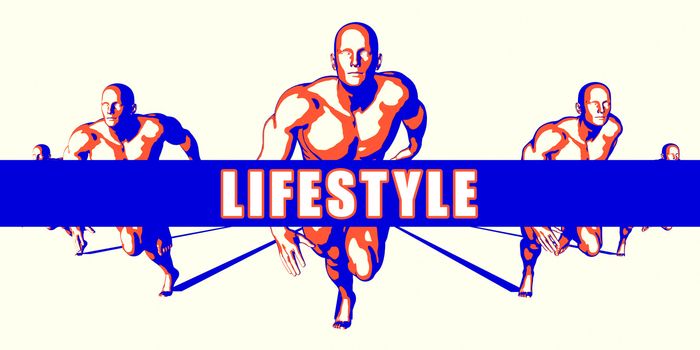 Lifestyle as a Competition Concept Illustration Art