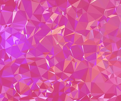 Abstract 3d pink polygonal and low poly background. Background with pink triangles.