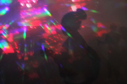 abstract lights nightclub dance party background lights and lasers