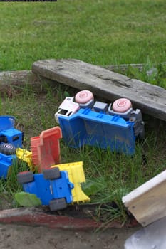 toys in abandoned playground