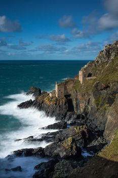 STwo disuesed tin mines in West Cornwall, near St Just