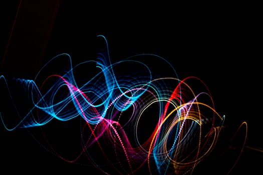 light painting with black background