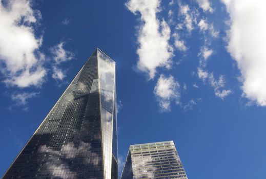 Freedom Tower 1 WTC in Manhattan. One World Trade Center is the tallest building in the Western Hemisphere and the third-tallest building in the world.