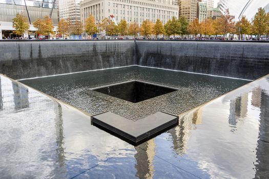 NYC's 9 11 Memorial at World Trade Center Ground Zero. The memorial was dedicated on the 10th anniversary of the Sept. 11, 2001 attacks.