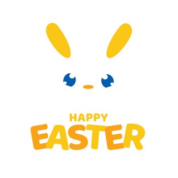 happy easter bunny on a white background