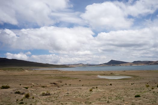 lake formed at 4000 meters in the Peruvian Andes