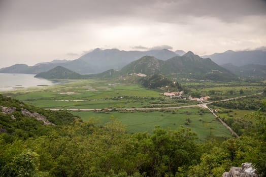Lake Shkod also called Scutari, Skadar and Shkodra lies on the border of Albania and Montenegro, the largest lake in the Southern Europe