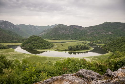 Lake Shkod also called Scutari, Skadar and Shkodra lies on the border of Albania and Montenegro, the largest lake in the Southern Europe