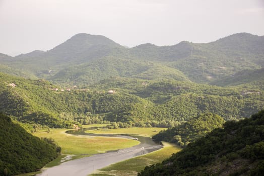 Lake Shkod also called Scutari, Skadar and Shkodra lies on the border of Albania and Montenegro, the largest lake in the Southern Europe