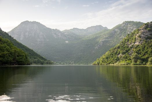 Lake Shkod also called Scutari, Skadar and Shkodra lies on the border of Albania and Montenegro, the largest lake in the Southern Europe