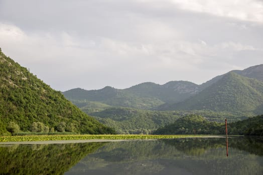 Lake Shkod also called Scutari, Skadar and Shkodra lies on the border of Albania and Montenegro, the largest lake in the Southern Europe