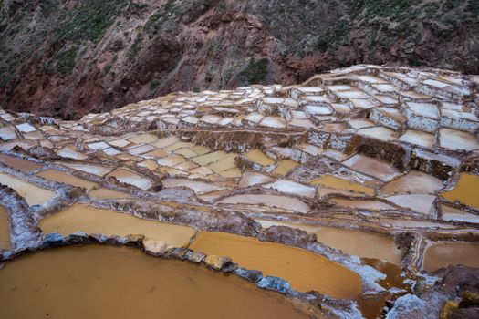 Salt evaporation ponds of Maras, Peru