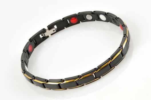 Black Magnetic Bracelet on white table