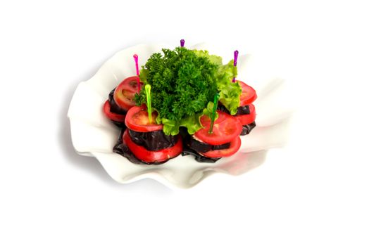 aubergine appetizer with tomato sauce