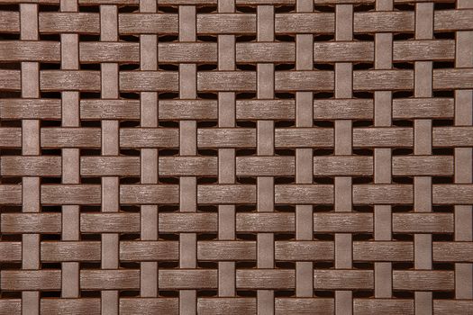 Plastic Wicker Texture, Weathered Brown Background Pattern