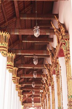 Temple of the Emerald Buddha, Royal Palace in Bangkok, Thailand. Full official name Wat Phra Si Rattana Satsadaram