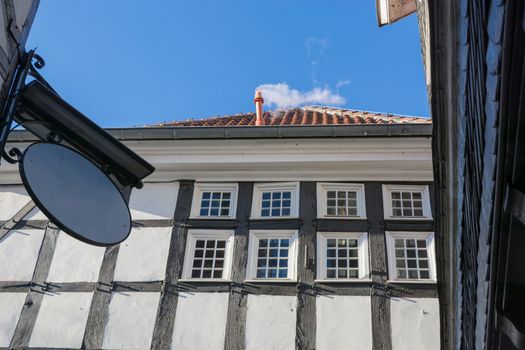 View facade of a timbered house in Hattingen, Germany
