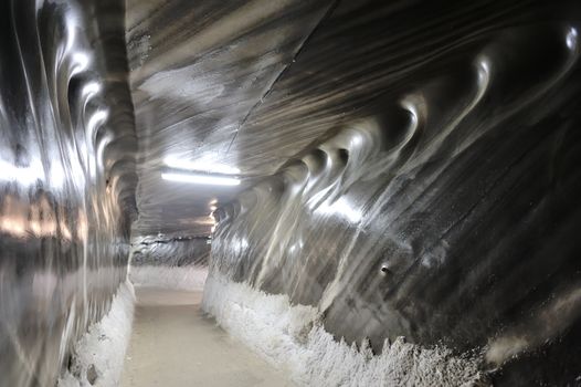Inside the salt mine from Turda, Romania