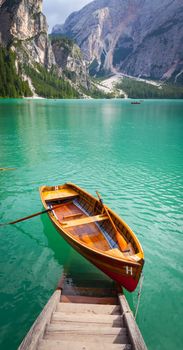 This amazing lake is located in the heart of Dolomiti mountains, UNESCO World Heritage - Italy