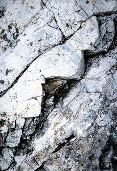 abstract background or texture limestone rock with a zigzag crack