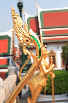 Temple of the Emerald Buddha, Royal Palace in Bangkok, Thailand. Full official name Wat Phra Si Rattana Satsadaram