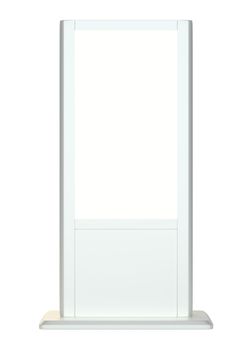 Vertical blank outdoor Lightbox. Isolated on white. 3d illustration