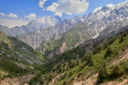 Chimgan mountains, Uzbekistan, on a sunny day