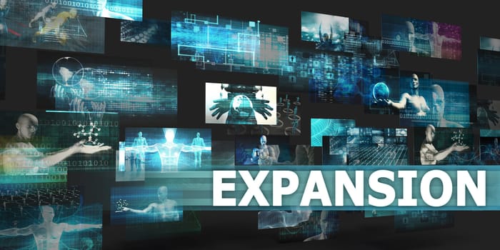 Expansion Presentation Background with Technology Abstract Art