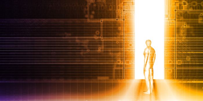 Digital Portal Gateway Access Door or Doorway to Technology