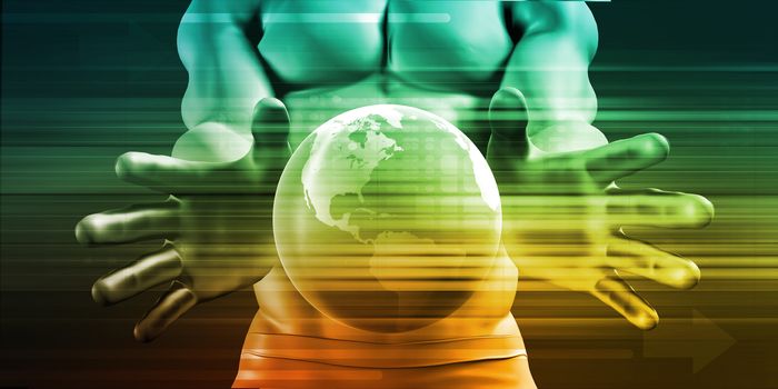 Hands Cradling Globe as a Business Technology Concept