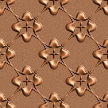 Brown Skin Illustrations, 3D seamless background pattern.