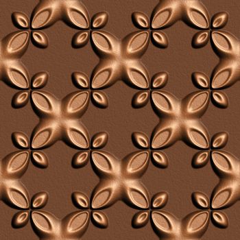 Brown Skin Illustrations, 3D seamless background pattern.