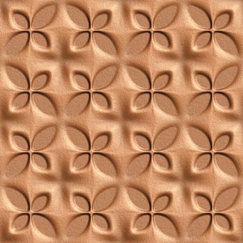 Brown Skin Illustrations, 3D seamless background pattern.