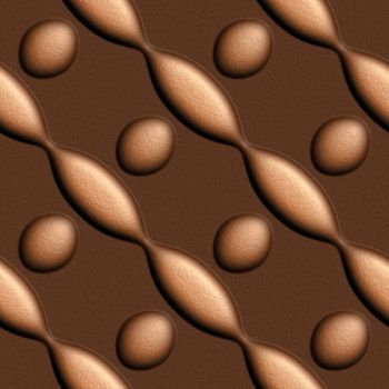 Brown Skin Illustrations, 3D seamless background pattern.