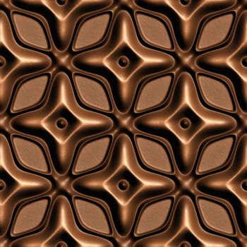 Brown Skin Illustrations, 3D seamless background pattern.