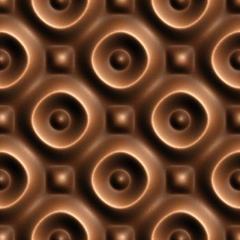 Brown Skin Illustrations, 3D seamless background pattern.