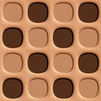 Brown Skin Illustrations, 3D seamless background pattern.