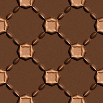 Brown Skin Illustrations, 3D seamless background pattern.