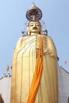 Big Standing Buddha at Wat Intharawihan temple, Bangkok, Thailand