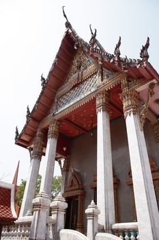 Detail of a Buddhist temple in Bangkok, Thailand