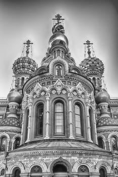 Scenic view of the Church of the Savior on Spilled Blood, iconic landmark in St. Petersburg, Russia