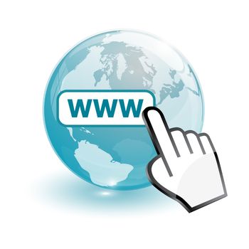 world map and world wide web searching