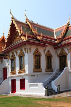 Detail of a Buddhist temple in Bangkok, Thailand