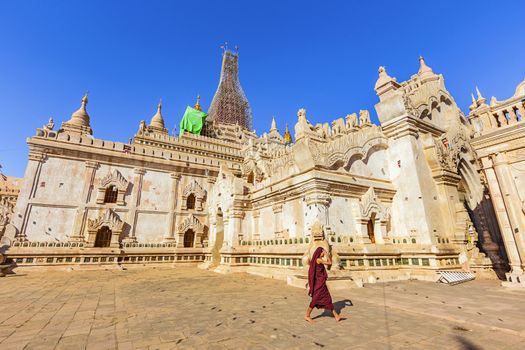 Bagan buddha tower at day , famous place in Myanmar/ Burma