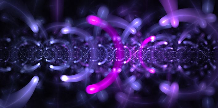 Particles being slammed into one another inside a synchrotron