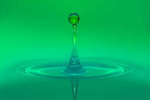 high speed shot of a water droplet