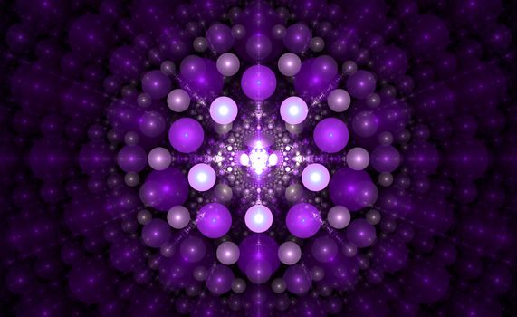 A bubbly and psychedelic pattern of similarly colored purple bubbles.