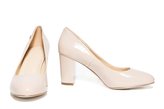 The picture shows the female shoes on a white background